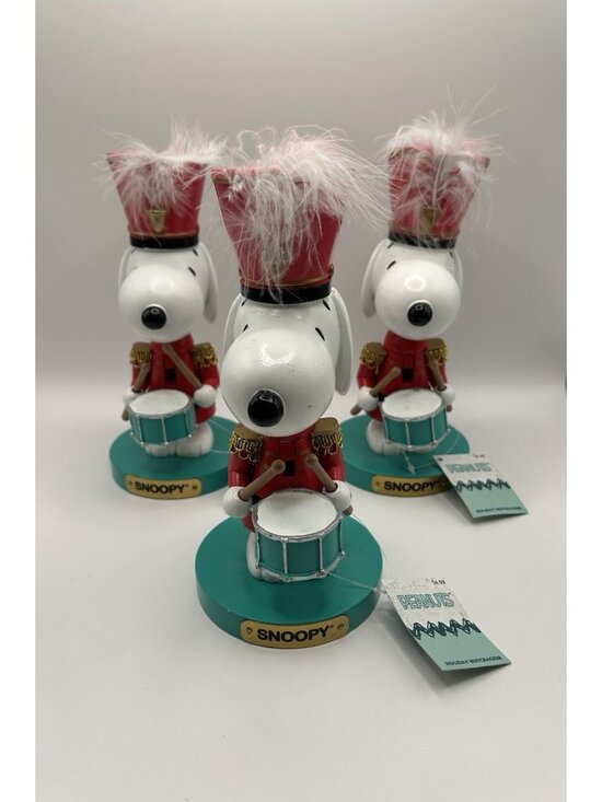 Kurt S. Adler Other - New Peanuts Snoopy Nutcracker Drummer Kurt S Adler 2024 Christmas Lot Of 3 As Is